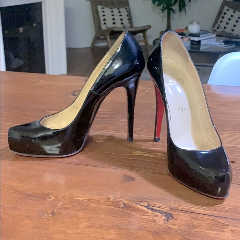 Christian Louboutin Black Patent Leather Pumps